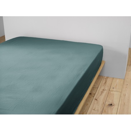 Drap housse en gaze de coton - Collection Gaïa