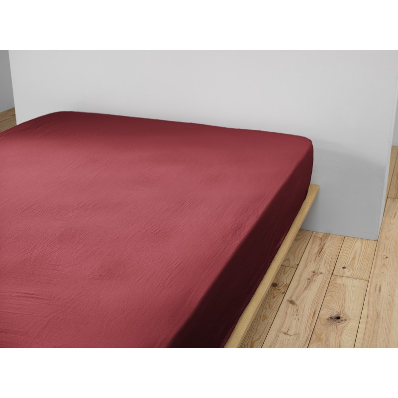 Drap housse en gaze de coton - Collection Gaïa