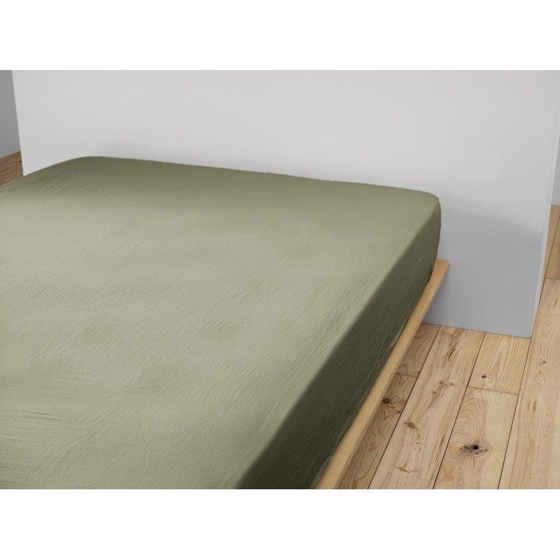 Drap housse en gaze de coton - Collection Gaïa