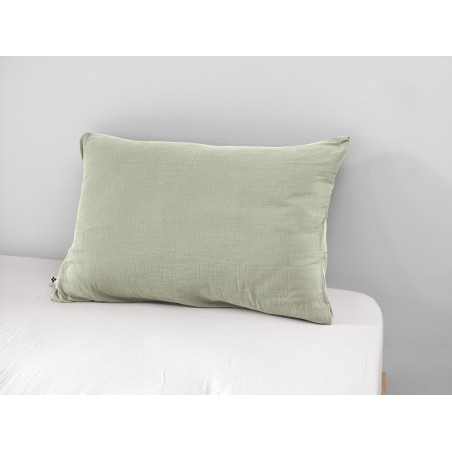 Taie d'oreiller en gaze de coton - Collection Gaïa