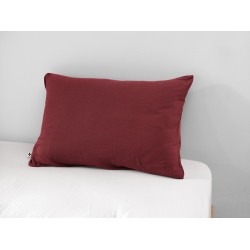 Taie d'oreiller en gaze de coton - Collection Gaïa