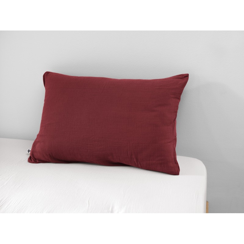 Taie d'oreiller en gaze de coton - Collection Gaïa
