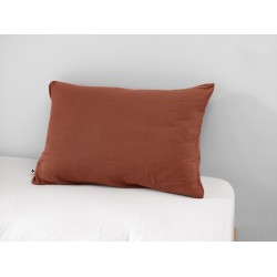 Taie d'oreiller en gaze de coton - Collection Gaïa
