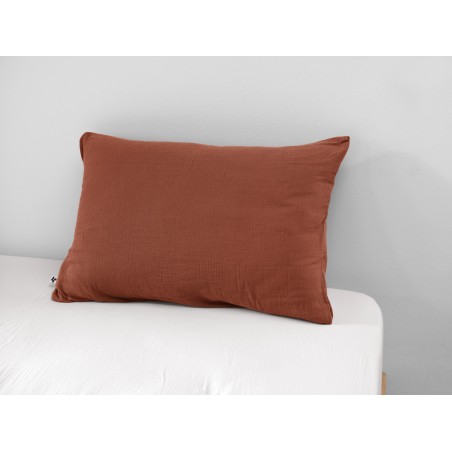 Taie d'oreiller en gaze de coton - Collection Gaïa