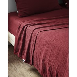 Drap plat en gaze de coton - Collection Gaïa