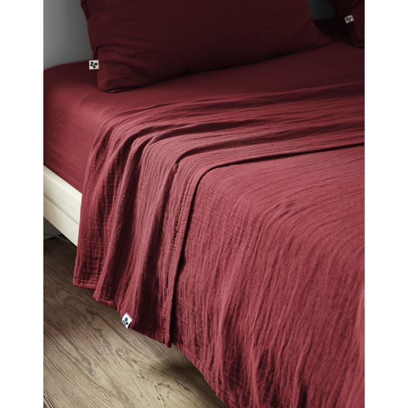 Drap plat en gaze de coton - Collection Gaïa