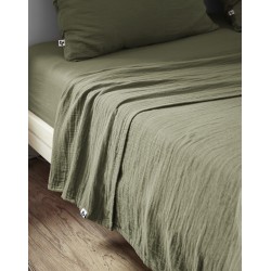 Drap plat en gaze de coton - Collection Gaïa