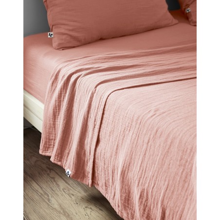 Drap plat en gaze de coton - Collection Gaïa