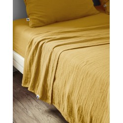 Drap plat en gaze de coton - Collection Gaïa