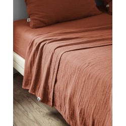 Drap plat en gaze de coton - Collection Gaïa