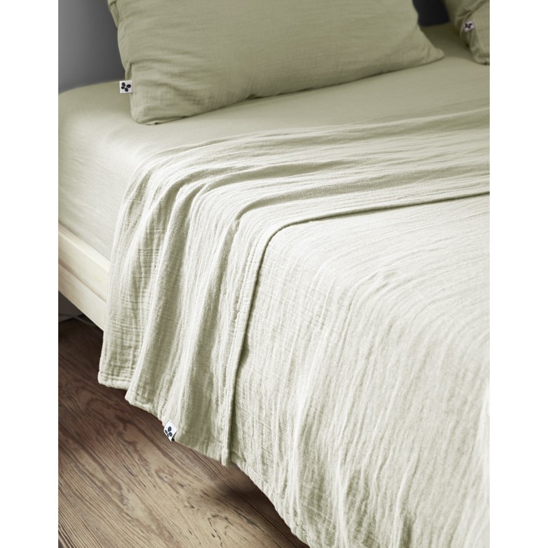 Drap plat en gaze de coton - Collection Gaïa