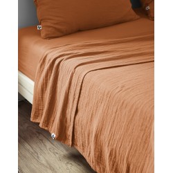 Drap plat en gaze de coton - Collection Gaïa