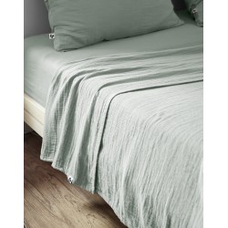 Drap plat en gaze de coton - Collection Gaïa
