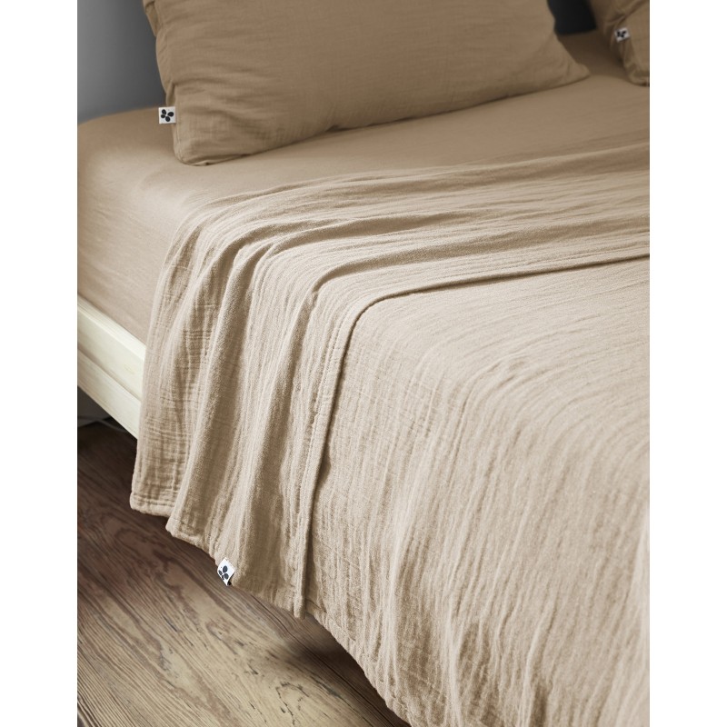 Drap plat en gaze de coton - Collection Gaïa