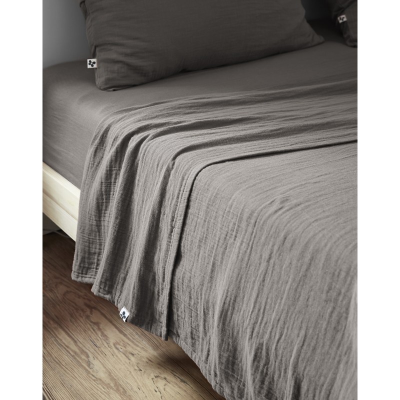 Drap plat en gaze de coton - Collection Gaïa