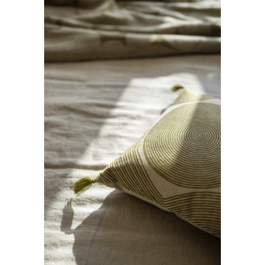 Coussin brodé Tito naturel